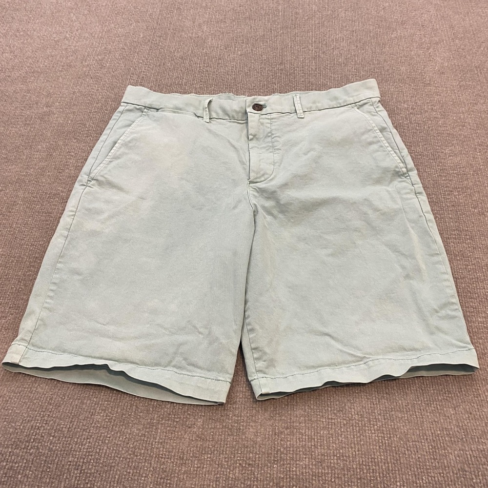 Gap Shorts Mens 34 Green‎ Chino Flat Front Stretch 10 Inch Inseam Cotton Golf